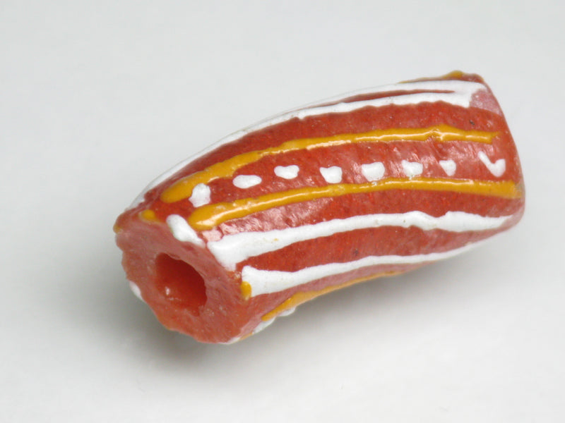 TOKO-BEADS EG105-69 African tube glass bead  11mm EG105-69 エルボー型とんぼ玉 11mm Asian bead & African bead  Handmade,Lampeork,bead,asia,india,ethnic,parts,accessory,beads とんぼ玉,ビーズ,トンボ玉,アジア,インド,エスニック,手作り,パーツ,アクセサリー