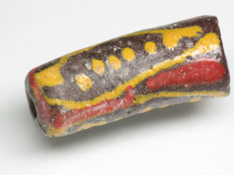 TOKO-BEADS EG105-72 African tube glass bead  11mm EG105-72 エルボー型とんぼ玉 11mm Asian bead & African bead  Handmade,Lampeork,bead,asia,india,ethnic,parts,accessory,beads とんぼ玉,ビーズ,トンボ玉,アジア,インド,エスニック,手作り,パーツ,アクセサリー