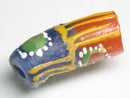 TOKO-BEADS EG105-76 African tube glass bead  12mm EG105-76 エルボー型とんぼ玉 12mm Asian bead & African bead  Handmade,Lampeork,bead,asia,india,ethnic,parts,accessory,beads とんぼ玉,ビーズ,トンボ玉,アジア,インド,エスニック,手作り,パーツ,アクセサリー