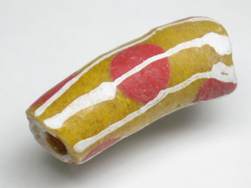 TOKO-BEADS EG105-81 African tube glass bead  11mm EG105-81 エルボー型とんぼ玉 11mm Asian bead & African bead  Handmade,Lampeork,bead,asia,india,ethnic,parts,accessory,beads とんぼ玉,ビーズ,トンボ玉,アジア,インド,エスニック,手作り,パーツ,アクセサリー