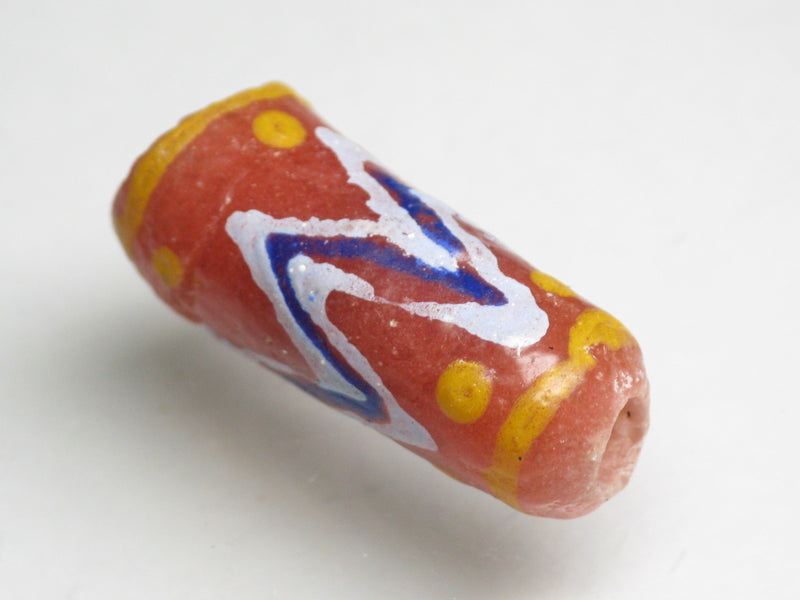 TOKO-BEADS EG105-82 African tube glass bead  10mm EG105-82 エルボー型とんぼ玉 10mm Asian bead & African bead  Handmade,Lampeork,bead,asia,india,ethnic,parts,accessory,beads とんぼ玉,ビーズ,トンボ玉,アジア,インド,エスニック,手作り,パーツ,アクセサリー