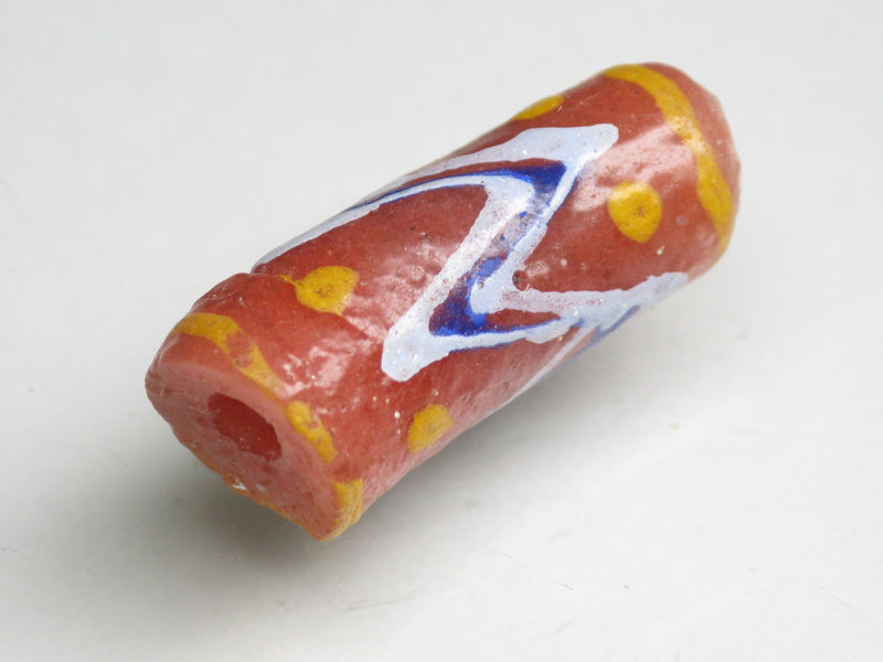 TOKO-BEADS EG105-82 African tube glass bead  10mm EG105-82 エルボー型とんぼ玉 10mm Asian bead & African bead  Handmade,Lampeork,bead,asia,india,ethnic,parts,accessory,beads とんぼ玉,ビーズ,トンボ玉,アジア,インド,エスニック,手作り,パーツ,アクセサリー
