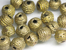TOKO-BEADS EM002-21 Metal bead (Cote d'Ivoire) 11~12mm EM002-21 中空メタルビーズ（コートジボワール） 11~12mm Asian bead & African bead  Handmade,Lampeork,bead,asia,india,ethnic,parts,accessory,beads とんぼ玉,ビーズ,トンボ玉,アジア,インド,エスニック,手作り,パーツ,アクセサリー