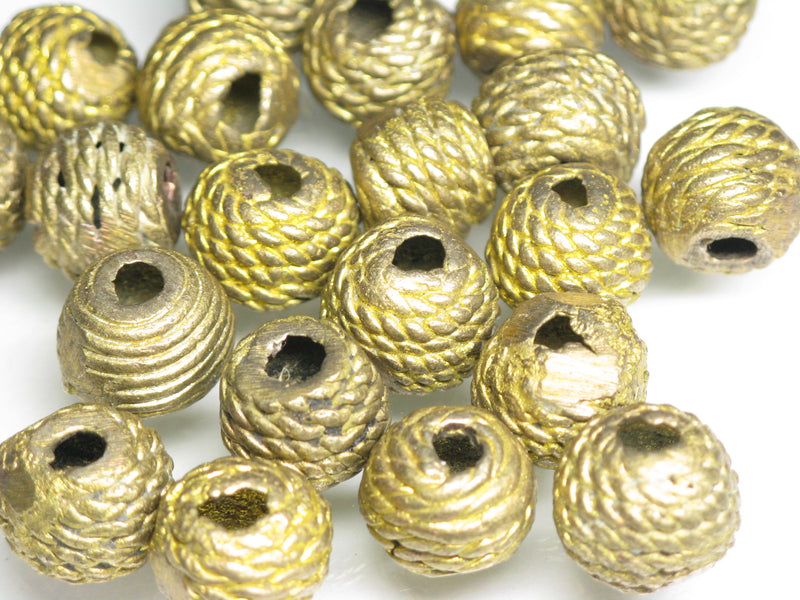 TOKO-BEADS EM002-22 Metal bead (Cote d'Ivoire) 12~13.5mm EM002-22 中空メタルビーズ（コートジボワール） 12~13.5mm Asian bead & African bead  Handmade,Lampeork,bead,asia,india,ethnic,parts,accessory,beads とんぼ玉,ビーズ,トンボ玉,アジア,インド,エスニック,手作り,パーツ,アクセサリー