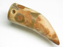 TOKO-BEADS EZ011-15 Tibetan Agate Tooth Pendant 13mm EZ011-15 チベタンアゲートペンダント 13mm Asian bead & African bead  Handmade,Lampeork,bead,asia,india,ethnic,parts,accessory,beads とんぼ玉,ビーズ,トンボ玉,アジア,インド,エスニック,手作り,パーツ,アクセサリー