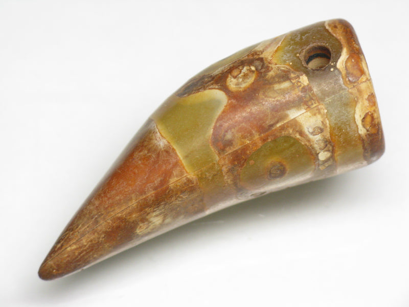 TOKO-BEADS EZ011-22 Tibetan Agate Tooth Pendant 15mm EZ011-22 チベタンアゲートペンダント 15mm Asian bead & African bead  Handmade,Lampeork,bead,asia,india,ethnic,parts,accessory,beads とんぼ玉,ビーズ,トンボ玉,アジア,インド,エスニック,手作り,パーツ,アクセサリー