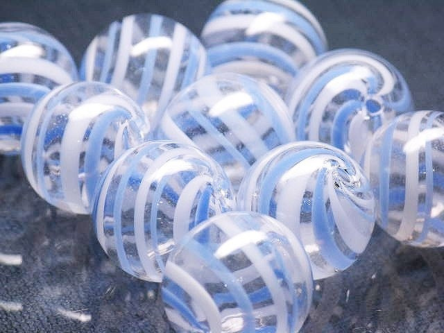 TOKO-BEADS HG001-14P  Hollow glass bead (10pcs) 19~21mm HG001-14P シャボン玉ビーズ（10個パック） 19~21mm Asian bead & African bead  Handmade,Lampeork,bead,asia,india,ethnic,parts,accessory,beads とんぼ玉,ビーズ,トンボ玉,アジア,インド,エスニック,手作り,パーツ,アクセサリー