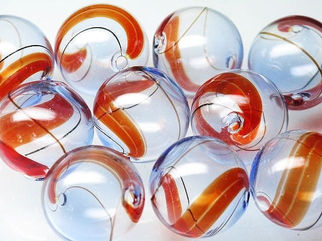 TOKO-BEADS HG001-15P  Hollow glass bead (10pcs) 19~21mm HG001-15P シャボン玉ビーズ（10個パック） 19~21mm Asian bead & African bead  Handmade,Lampeork,bead,asia,india,ethnic,parts,accessory,beads とんぼ玉,ビーズ,トンボ玉,アジア,インド,エスニック,手作り,パーツ,アクセサリー
