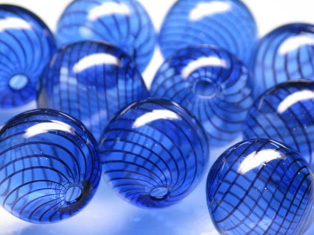 TOKO-BEADS HG001-24P  Hollow glass bead (10pcs) 19~21mm HG001-24P シャボン玉ビーズ（10個パック） 19~21mm Asian bead & African bead  Handmade,Lampeork,bead,asia,india,ethnic,parts,accessory,beads とんぼ玉,ビーズ,トンボ玉,アジア,インド,エスニック,手作り,パーツ,アクセサリー