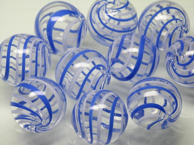 TOKO-BEADS HG001-29P  Hollow glass bead (10pcs) 19~21mm HG001-29P シャボン玉ビーズ（10個パック） 19~21mm Asian bead & African bead  Handmade,Lampeork,bead,asia,india,ethnic,parts,accessory,beads とんぼ玉,ビーズ,トンボ玉,アジア,インド,エスニック,手作り,パーツ,アクセサリー