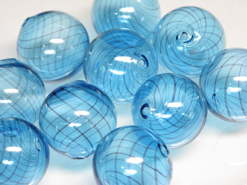 TOKO-BEADS HG001-32P  Hollow glass bead (10pcs) 19~21mm HG001-32P シャボン玉ビーズ（10個パック） 19~21mm Asian bead & African bead  Handmade,Lampeork,bead,asia,india,ethnic,parts,accessory,beads とんぼ玉,ビーズ,トンボ玉,アジア,インド,エスニック,手作り,パーツ,アクセサリー