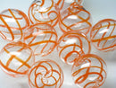 TOKO-BEADS HG001-38P  Hollow glass bead (10pcs) 19~21mm HG001-38P シャボン玉ビーズ（10個パック） 19~21mm Asian bead & African bead  Handmade,Lampeork,bead,asia,india,ethnic,parts,accessory,beads とんぼ玉,ビーズ,トンボ玉,アジア,インド,エスニック,手作り,パーツ,アクセサリー