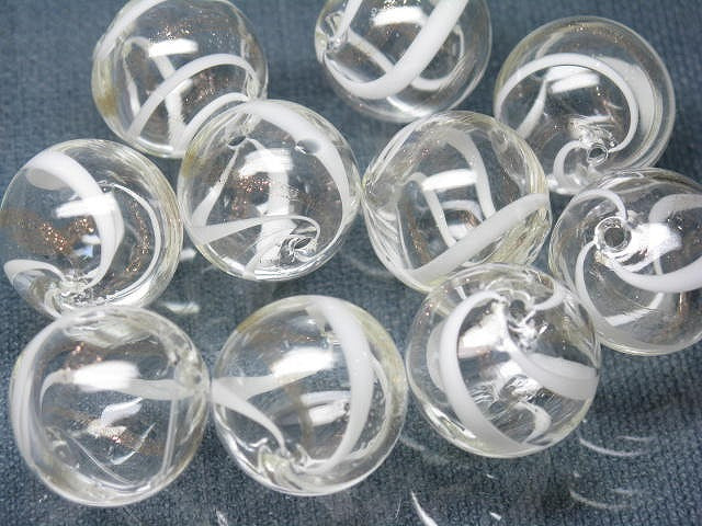TOKO-BEADS HG001-41P  Hollow glass bead (10pcs) 19~21mm HG001-41P シャボン玉ビーズ（10個パック） 19~21mm Asian bead & African bead  Handmade,Lampeork,bead,asia,india,ethnic,parts,accessory,beads とんぼ玉,ビーズ,トンボ玉,アジア,インド,エスニック,手作り,パーツ,アクセサリー