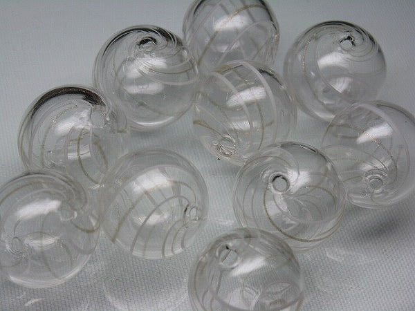 TOKO-BEADS HG001-61P  Hollow glass bead (10pcs) 19~21mm HG001-61P シャボン玉ビーズ（10個パック） 19~21mm Asian bead & African bead  Handmade,Lampeork,bead,asia,india,ethnic,parts,accessory,beads とんぼ玉,ビーズ,トンボ玉,アジア,インド,エスニック,手作り,パーツ,アクセサリー