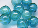 TOKO-BEADS HG001-63P  Hollow glass bead (10pcs) 19~21mm HG001-63P シャボン玉ビーズ（10個パック） 19~21mm Asian bead & African bead  Handmade,Lampeork,bead,asia,india,ethnic,parts,accessory,beads とんぼ玉,ビーズ,トンボ玉,アジア,インド,エスニック,手作り,パーツ,アクセサリー