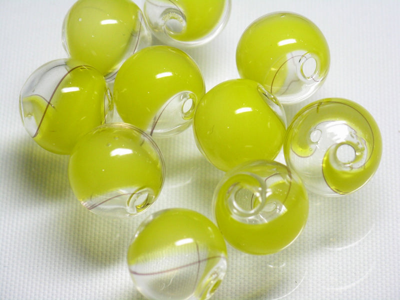 TOKO-BEADS HG001-67P  Hollow glass bead (10pcs) 13.5~14.5mm HG001-67P シャボン玉ビーズ（10個パック） 13.5~14.5mm Asian bead & African bead  Handmade,Lampeork,bead,asia,india,ethnic,parts,accessory,beads とんぼ玉,ビーズ,トンボ玉,アジア,インド,エスニック,手作り,パーツ,アクセサリー