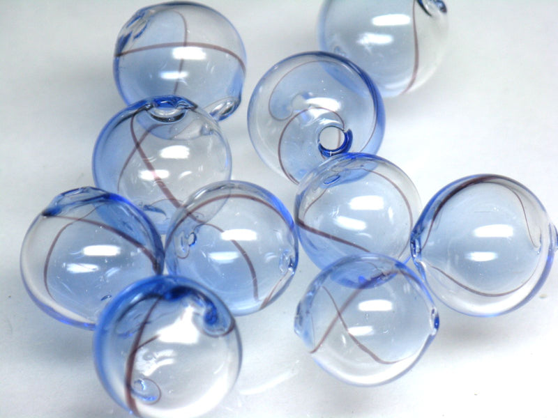 TOKO-BEADS HG001-76P  Hollow glass bead (10pcs) 11~12mm HG001-76P シャボン玉ビーズ（10個パック） 11~12mm Asian bead & African bead  Handmade,Lampeork,bead,asia,india,ethnic,parts,accessory,beads とんぼ玉,ビーズ,トンボ玉,アジア,インド,エスニック,手作り,パーツ,アクセサリー