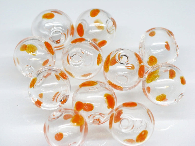 TOKO-BEADS HG001-78P  Hollow glass bead (10pcs) 11~12mm HG001-78P シャボン玉ビーズ（10個パック） 11~12mm Asian bead & African bead  Handmade,Lampeork,bead,asia,india,ethnic,parts,accessory,beads とんぼ玉,ビーズ,トンボ玉,アジア,インド,エスニック,手作り,パーツ,アクセサリー
