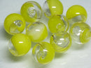TOKO-BEADS HG001-83P  Hollow glass bead (10pcs) 12mm HG001-83P シャボン玉ビーズ（10個パック） 12mm Asian bead & African bead  Handmade,Lampeork,bead,asia,india,ethnic,parts,accessory,beads とんぼ玉,ビーズ,トンボ玉,アジア,インド,エスニック,手作り,パーツ,アクセサリー
