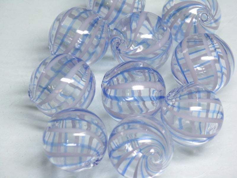TOKO-BEADS HG001-85P  Hollow glass bead (10pcs) 18.5mm HG001-85P シャボン玉ビーズ（10個パック） 18.5mm Asian bead & African bead  Handmade,Lampeork,bead,asia,india,ethnic,parts,accessory,beads とんぼ玉,ビーズ,トンボ玉,アジア,インド,エスニック,手作り,パーツ,アクセサリー