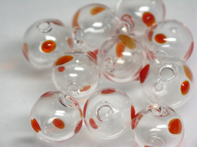 TOKO-BEADS HG001P-05  Hollow glass bead (10pcs) 11.5~13.5mm HG001P-05 シャボン玉ビーズ（10個パック） 11.5~13.5mm Asian bead & African bead  Handmade,Lampeork,bead,asia,india,ethnic,parts,accessory,beads とんぼ玉,ビーズ,トンボ玉,アジア,インド,エスニック,手作り,パーツ,アクセサリー