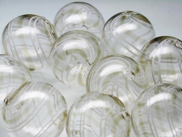 TOKO-BEADS HG005-01P  Hollow glass bead (10pcs) 24~26mm HG005-01P シャボン玉ビーズ（10個パック） 24~26mm Asian bead & African bead  Handmade,Lampeork,bead,asia,india,ethnic,parts,accessory,beads とんぼ玉,ビーズ,トンボ玉,アジア,インド,エスニック,手作り,パーツ,アクセサリー