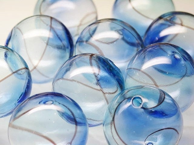 TOKO-BEADS HG005-05P  Hollow glass bead (10pcs) 24~26mm HG005-05P シャボン玉ビーズ（10個パック） 24~26mm Asian bead & African bead  Handmade,Lampeork,bead,asia,india,ethnic,parts,accessory,beads とんぼ玉,ビーズ,トンボ玉,アジア,インド,エスニック,手作り,パーツ,アクセサリー