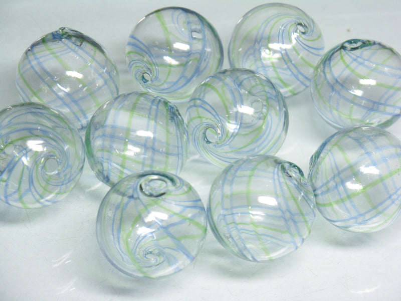 TOKO-BEADS HG005-10P  Hollow glass bead (10pcs) 24~26mm HG005-10P シャボン玉ビーズ（10個パック） 24~26mm Asian bead & African bead  Handmade,Lampeork,bead,asia,india,ethnic,parts,accessory,beads とんぼ玉,ビーズ,トンボ玉,アジア,インド,エスニック,手作り,パーツ,アクセサリー