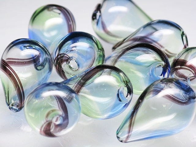 TOKO-BEADS HG011-04P  Hollow glass bead (10pcs) 13~15mm HG011-04P シャボン玉ビーズ（10個パック） 13~15mm Asian bead & African bead  Handmade,Lampeork,bead,asia,india,ethnic,parts,accessory,beads とんぼ玉,ビーズ,トンボ玉,アジア,インド,エスニック,手作り,パーツ,アクセサリー
