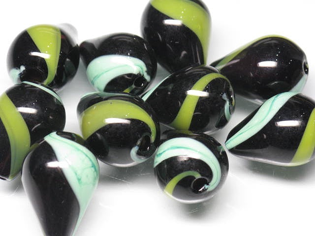 TOKO-BEADS HG011-05P  Hollow glass bead (10pcs) 13~15mm HG011-05P シャボン玉ビーズ（10個パック） 13~15mm Asian bead & African bead  Handmade,Lampeork,bead,asia,india,ethnic,parts,accessory,beads とんぼ玉,ビーズ,トンボ玉,アジア,インド,エスニック,手作り,パーツ,アクセサリー