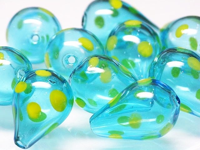 TOKO-BEADS HG011-24P  Hollow glass bead (10pcs) 13~15mm HG011-24P シャボン玉ビーズ（10個パック） 13~15mm Asian bead & African bead  Handmade,Lampeork,bead,asia,india,ethnic,parts,accessory,beads とんぼ玉,ビーズ,トンボ玉,アジア,インド,エスニック,手作り,パーツ,アクセサリー