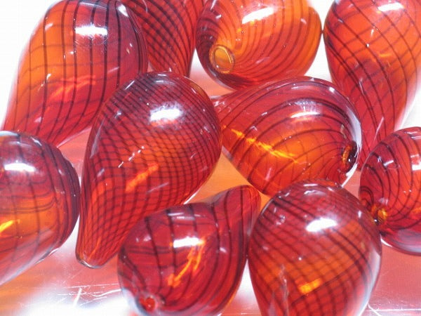 TOKO-BEADS HG011-75P  Hollow glass bead (10pcs) 18~20mm HG011-75P シャボン玉ビーズ（10個パック） 18~20mm Asian bead & African bead  Handmade,Lampeork,bead,asia,india,ethnic,parts,accessory,beads とんぼ玉,ビーズ,トンボ玉,アジア,インド,エスニック,手作り,パーツ,アクセサリー