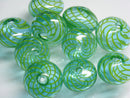 TOKO-BEADS HG021-03P  Hollow glass bead (10pcs) 15~17mm HG021-03P シャボン玉ビーズ（10個パック） 15~17mm Asian bead & African bead  Handmade,Lampeork,bead,asia,india,ethnic,parts,accessory,beads とんぼ玉,ビーズ,トンボ玉,アジア,インド,エスニック,手作り,パーツ,アクセサリー