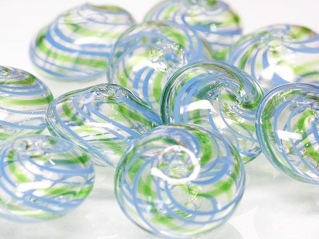 TOKO-BEADS HG021-05P  Hollow glass bead (10pcs) 15~17mm HG021-05P シャボン玉ビーズ（10個パック） 15~17mm Asian bead & African bead  Handmade,Lampeork,bead,asia,india,ethnic,parts,accessory,beads とんぼ玉,ビーズ,トンボ玉,アジア,インド,エスニック,手作り,パーツ,アクセサリー