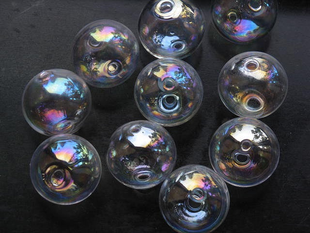 TOKO-BEADS HG999-02P Soap Bubble bead (10pcs) 16mm HG999-02P ”しゃぼんだま”ビーズ（10個パック） 16mm Asian bead & African bead  Handmade,Lampeork,bead,asia,india,ethnic,parts,accessory,beads とんぼ玉,ビーズ,トンボ玉,アジア,インド,エスニック,手作り,パーツ,アクセサリー