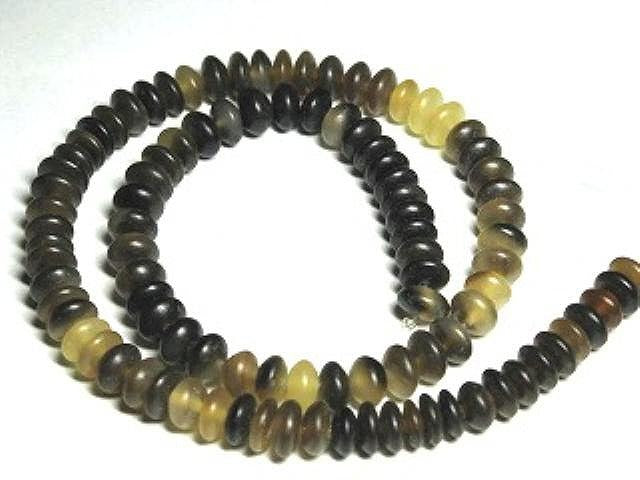 TOKO-BEADS HR102-10 Horn bead (strand) 7.5mm HR102-10 ホーンビーズ（連） 7.5mm Asian bead & African bead  Handmade,Lampeork,bead,asia,india,ethnic,parts,accessory,beads とんぼ玉,ビーズ,トンボ玉,アジア,インド,エスニック,手作り,パーツ,アクセサリー