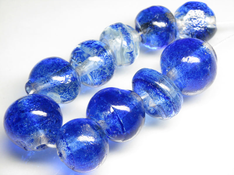 TOKO-BEADS KG031N-02 Kenya Recycled Glass bead (strand) 18~24mm KG031N-02 ケニアリサイクルガラスビーズ（連） 18~24mm Asian bead & African bead  Handmade,Lampeork,bead,asia,india,ethnic,parts,accessory,beads とんぼ玉,ビーズ,トンボ玉,アジア,インド,エスニック,手作り,パーツ,アクセサリー
