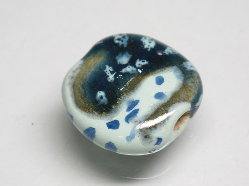 TOKO-BEADS KZ006-34 Kenyan ceramic bead 18mm KZ006-34 ケニアセラミックビーズ 18mmKazuri カズリビーズ Asian bead & African bead  Handmade,Lampeork,bead,asia,india,ethnic,parts,accessory,beads とんぼ玉,ビーズ,トンボ玉,アジア,インド,エスニック,手作り,パーツ,アクセサリー