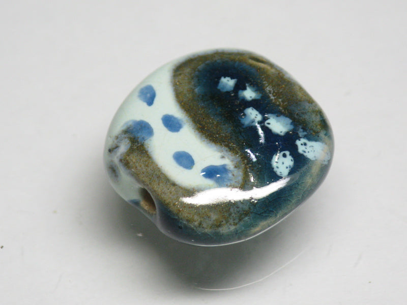 TOKO-BEADS KZ006-34 Kenyan ceramic bead 18mm KZ006-34 ケニアセラミックビーズ 18mmKazuri カズリビーズ Asian bead & African bead  Handmade,Lampeork,bead,asia,india,ethnic,parts,accessory,beads とんぼ玉,ビーズ,トンボ玉,アジア,インド,エスニック,手作り,パーツ,アクセサリー