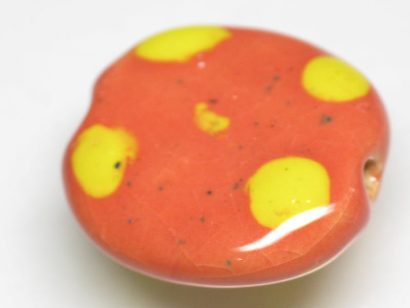 TOKO-BEADS KZ009-19 Kenyan ceramic bead 21~23mm KZ009-19 Kazuri ケニアセラミックビーズ 21~23mm Asian bead & African bead  Handmade,Lampeork,bead,asia,india,ethnic,parts,accessory,beads とんぼ玉,ビーズ,トンボ玉,アジア,インド,エスニック,手作り,パーツ,アクセサリー