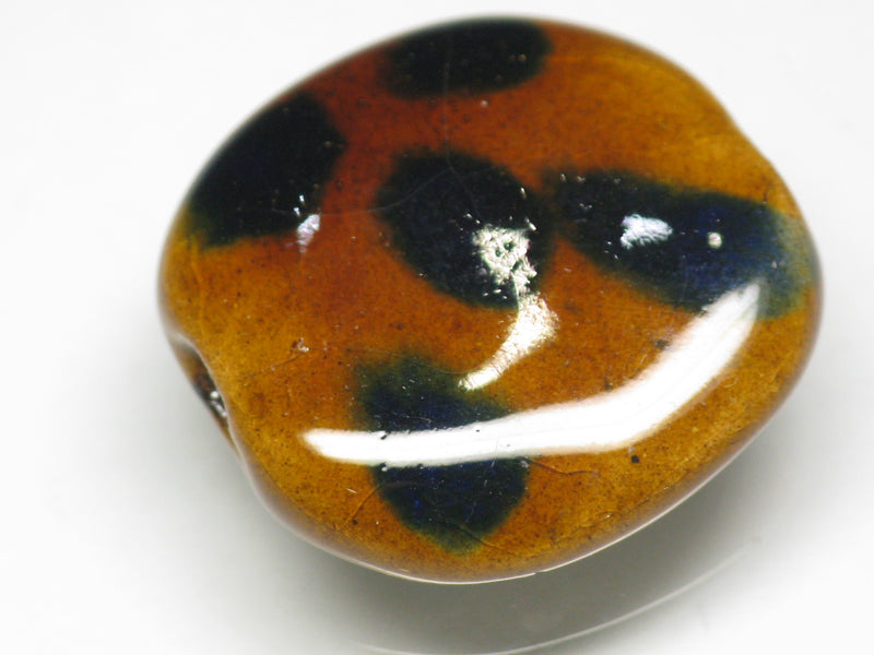 TOKO-BEADS KZ009-35 Kenyan ceramic bead 21~23mm KZ009-35 ケニアセラミックビーズ 21~23mm Asian bead & African bead  Handmade,Lampeork,bead,asia,india,ethnic,parts,accessory,beads とんぼ玉,ビーズ,トンボ玉,アジア,インド,エスニック,手作り,パーツ,アクセサリー