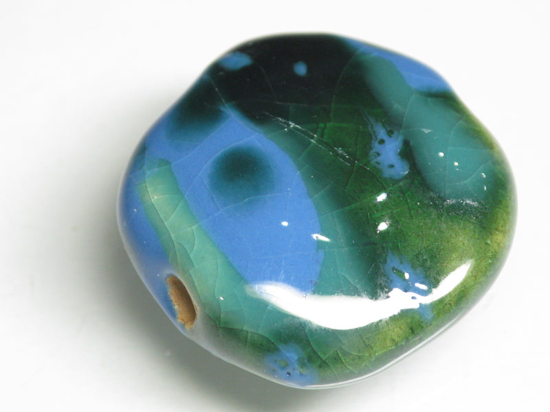 TOKO-BEADS KZ013-34 Kenyan ceramic bead 21~23mm KZ013-34 ケニアセラミックビーズ 21~23mmKazuri カズリビーズ Asian bead & African bead  Handmade,Lampeork,bead,asia,india,ethnic,parts,accessory,beads とんぼ玉,ビーズ,トンボ玉,アジア,インド,エスニック,手作り,パーツ,アクセサリー