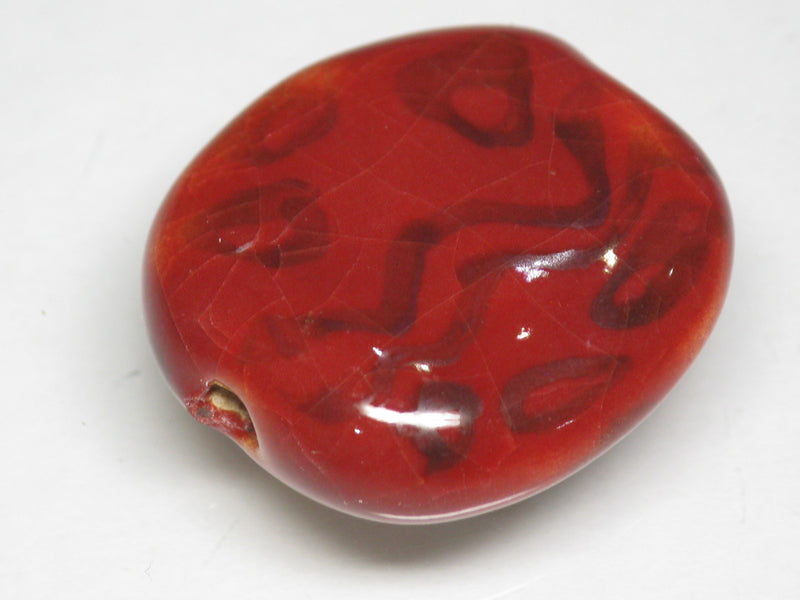 TOKO-BEADS KZ014-94 Kenyan ceramic bead 21~23mm KZ014-94 ケニアセラミックビーズ 21~23mmKazuri カズリビーズ Asian bead & African bead  Handmade,Lampeork,bead,asia,india,ethnic,parts,accessory,beads とんぼ玉,ビーズ,トンボ玉,アジア,インド,エスニック,手作り,パーツ,アクセサリー