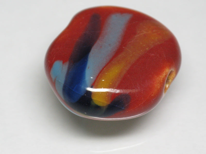 TOKO-BEADS KZ015-02 Kenyan ceramic bead 21mm KZ015-02 ケニアセラミックビーズ 21mmKazuri カズリビーズ Asian bead & African bead  Handmade,Lampeork,bead,asia,india,ethnic,parts,accessory,beads とんぼ玉,ビーズ,トンボ玉,アジア,インド,エスニック,手作り,パーツ,アクセサリー