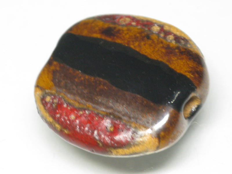 TOKO-BEADS KZ015-89 Kenyan ceramic bead 21~23mm KZ015-89 ケニアセラミックビーズ 21~23mmKazuri カズリビーズ Asian bead & African bead  Handmade,Lampeork,bead,asia,india,ethnic,parts,accessory,beads とんぼ玉,ビーズ,トンボ玉,アジア,インド,エスニック,手作り,パーツ,アクセサリー