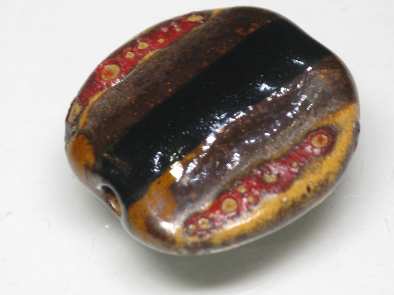 TOKO-BEADS KZ015-89 Kenyan ceramic bead 21~23mm KZ015-89 ケニアセラミックビーズ 21~23mmKazuri カズリビーズ Asian bead & African bead  Handmade,Lampeork,bead,asia,india,ethnic,parts,accessory,beads とんぼ玉,ビーズ,トンボ玉,アジア,インド,エスニック,手作り,パーツ,アクセサリー