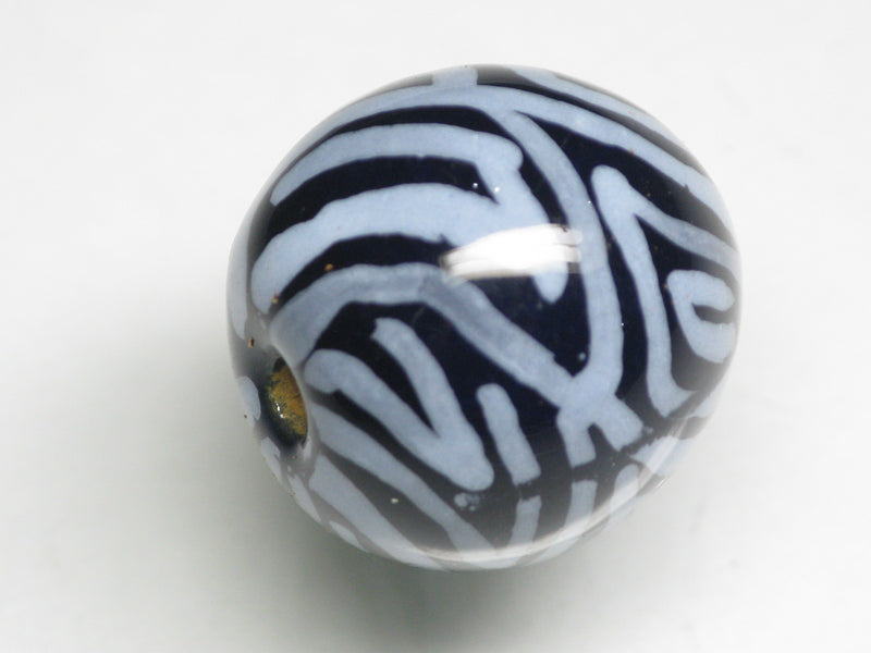 TOKO-BEADS KZ026-10 Kenyan ceramic bead 18mm KZ026-10 ケニアセラミックビーズ 18mmKazuri カズリビーズ Asian bead & African bead  Handmade,Lampeork,bead,asia,india,ethnic,parts,accessory,beads とんぼ玉,ビーズ,トンボ玉,アジア,インド,エスニック,手作り,パーツ,アクセサリー