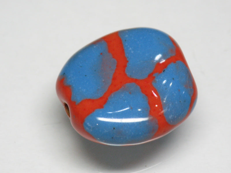 TOKO-BEADS KZ028-06 Kenyan ceramic bead 19mm KZ028-06 ケニアセラミックビーズ 19mm Asian bead & African bead  Handmade,Lampeork,bead,asia,india,ethnic,parts,accessory,beads とんぼ玉,ビーズ,トンボ玉,アジア,インド,エスニック,手作り,パーツ,アクセサリー