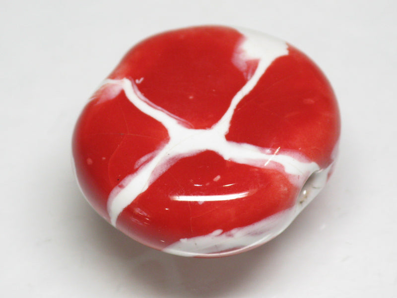 TOKO-BEADS KZ028-14 Kenyan ceramic bead 22mm KZ028-14 ケニアセラミックビーズ 22mmKazuri カズリビーズ Asian bead & African bead  Handmade,Lampeork,bead,asia,india,ethnic,parts,accessory,beads とんぼ玉,ビーズ,トンボ玉,アジア,インド,エスニック,手作り,パーツ,アクセサリー