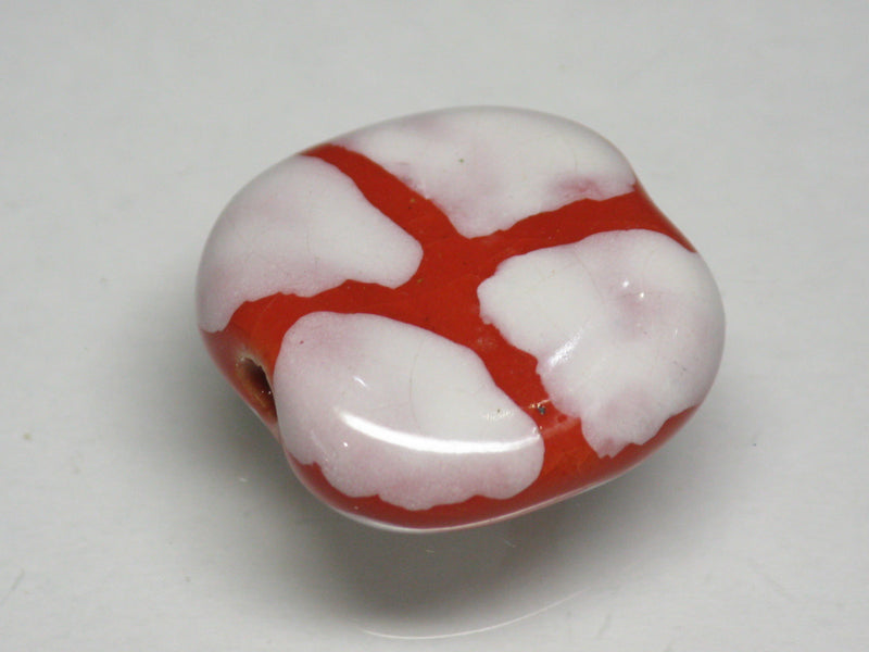 TOKO-BEADS KZ028-15 Kenyan ceramic bead 19mm KZ028-15 ケニアセラミックビーズ 19mmKazuri カズリビーズ Asian bead & African bead  Handmade,Lampeork,bead,asia,india,ethnic,parts,accessory,beads とんぼ玉,ビーズ,トンボ玉,アジア,インド,エスニック,手作り,パーツ,アクセサリー